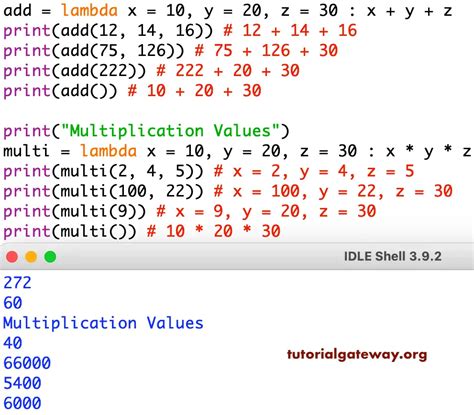 Python lambda (Anonymous) Function