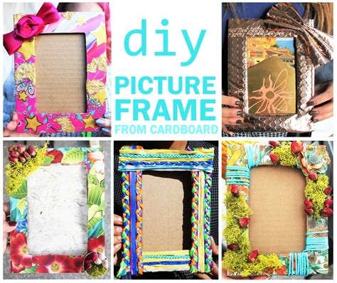 DIY PICTURE FRAME From Cardboard and Decorative Materials | Picture ...