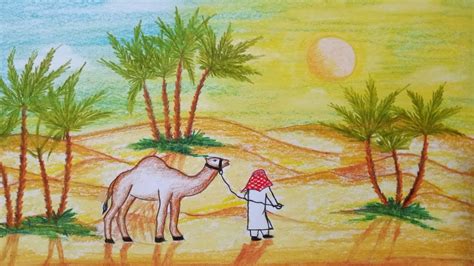 Camel In Desert Drawing at PaintingValley.com | Explore collection of ...