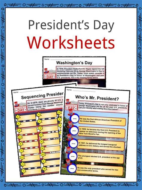 President's Day (Washington's Day) Facts, Worksheets & History For Kids