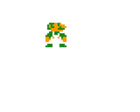 Luigi smb1 styled pixel art