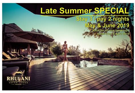 Rhulani Safari Lodge – Late Summer SPECIAL – May & June 2019 | Corundum ...