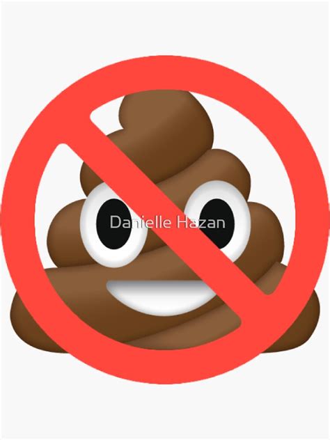 "No Poop Emoji" Sticker for Sale by dhazan | Redbubble