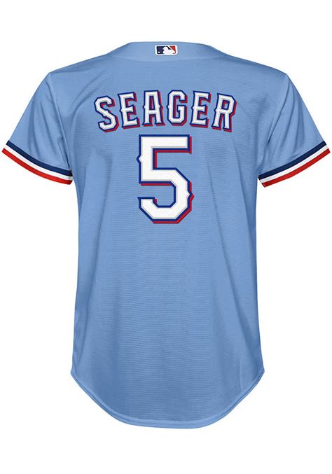 Texas Rangers Corey Seager Youth LIGHT BLUE Alt Replica Baseball Jersey