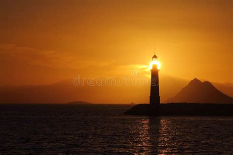 Seaside Town of Turgutreis and Spectacular Sunsets Stock Photo - Image ...