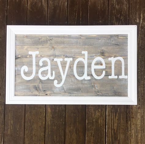 Nursery name sign wooden nursery name sign baby name sign | Etsy