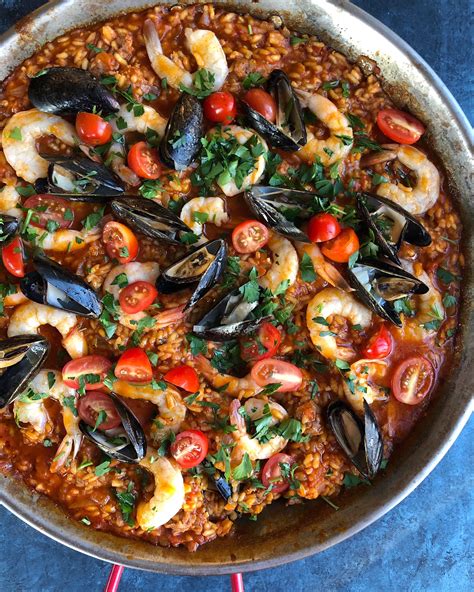 Authentic, Spicy Seafood Paella Recipe with Saffron - Hip Foodie Mom