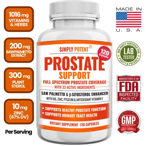 Prostate Support Supplement for Men 120 Capsules, Prostate Health ...