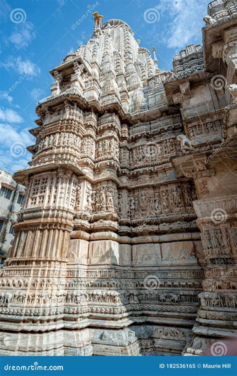 Jagdish Temple in Udaipur, India Stock Image - Image of high, brass ...