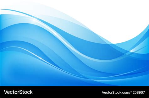 Abstract blue wavy water background Royalty Free Vector