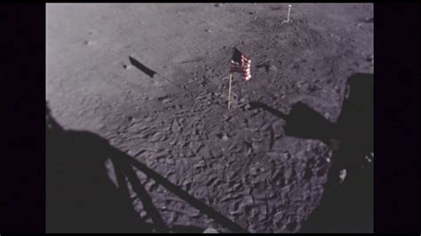 American Flag on Moon Surface Stock Video Footage 00:20 SBV-300104234 ...