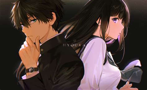 Download Eru Chitanda Hōtarō Oreki Anime Hyouka HD Wallpaper by mery