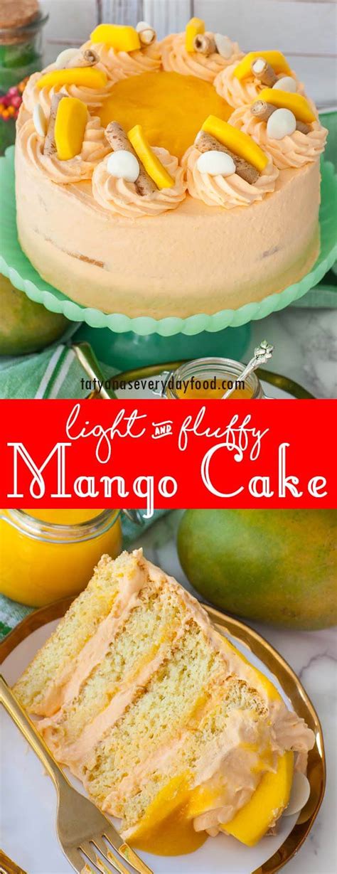 Creamy Mango Cake Recipe (video) - Tatyanas Everyday Food