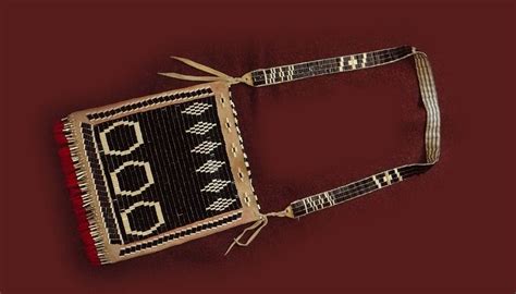 Iroquois Glass Wampum Bandolier Bag | Native American Bandolier Bags