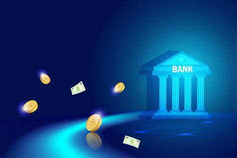 Digital finance and banking service in futuristic background. Bank ...