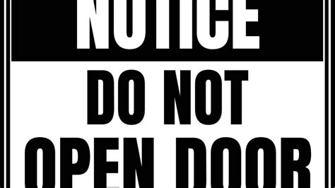 Do Not Open Door Sign | FREE Download