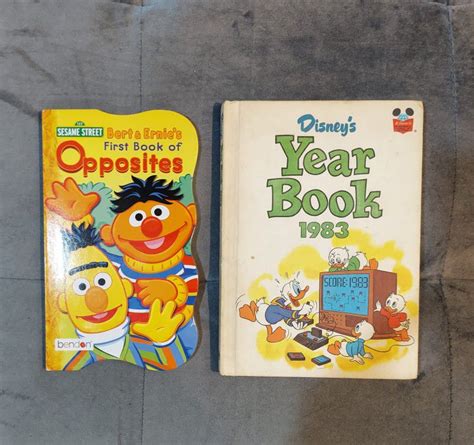 VINTAGE DISNEY 1983 YEAR BOOK & SESAME STREET BERT & ERNIE'S FIRST BOOK ...