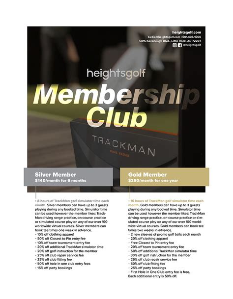 MEMBERSHIP CLUB | Heights Golf | Little Rock