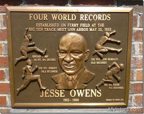 Michigan Plaque for Jesse Owens — MVictors.com - Michigan Football History