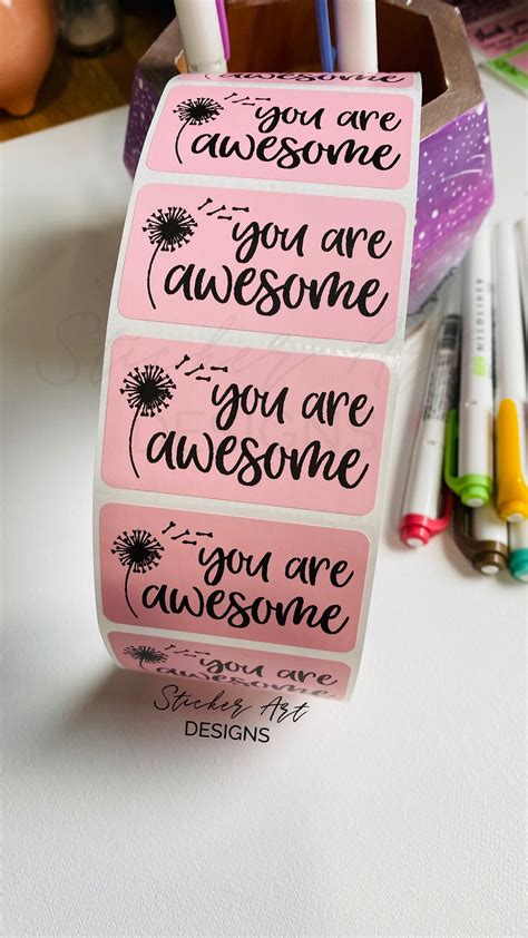 You Are Awesome Stickers, Business Packaging Stickers, Pretty Things ...