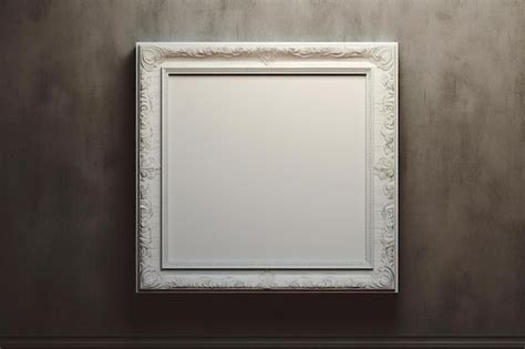 Premium AI Image | a white frame with a white frame on the wall