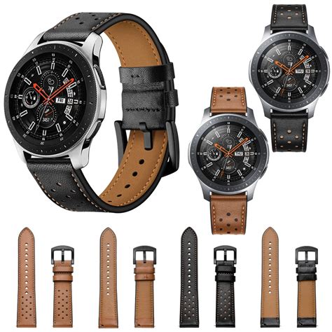 Leather Watch Band Replacement Wrist Straps for Samsung Galaxy Watch ...