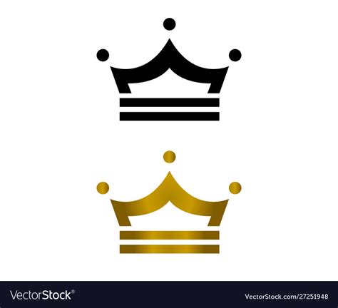 Simple crown Royalty Free Vector Image - VectorStock