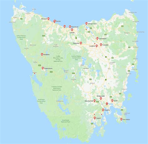 Stanley Map | Tasmania Travel Guide