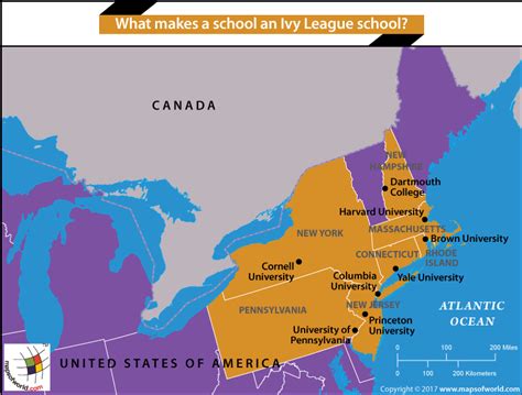 Ivy League Schools Map | Gadgets 2018