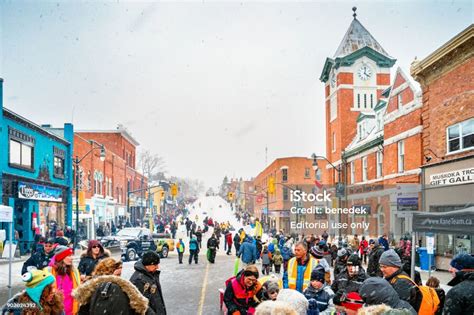 Bracebridge Ontario Canada During The Fire And Ice Festival Stock Photo ...