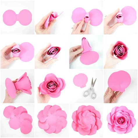 Free Large Paper Rose Template: DIY Camellia Rose Tutorial