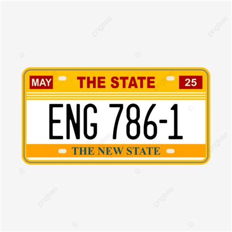 Licence Plate And Number Template Vector, License Plate Template ...