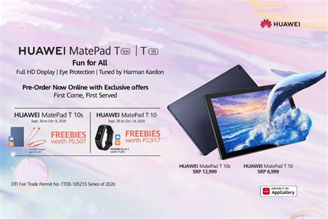 Huawei MatePad T10, MatePad T10s price in the Philippines and pre-order ...