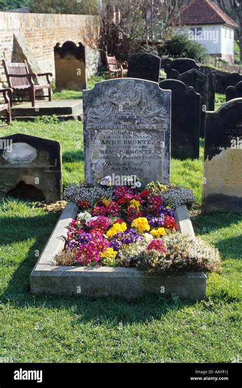 Anne Bronte's grave,Scarborough Stock Photo - Alamy