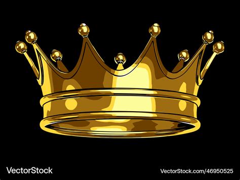 Golden crown template for design Royalty Free Vector Image