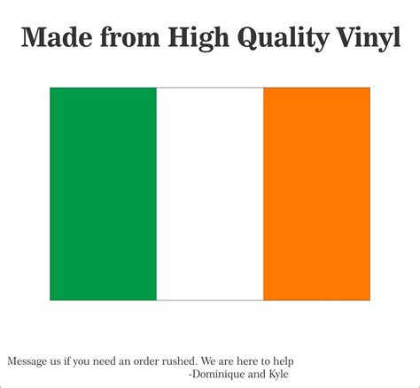 Irish Flag Decal Laptop Sticker Indoor-outdoor Vinyl Car Decal - Etsy