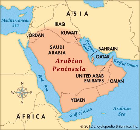 Arabian Peninsula World Map