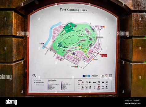 Map of Fort Canning Park Stock Photo - Alamy