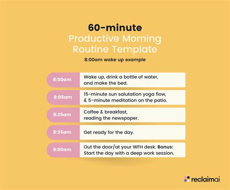 8 Productive Morning Routine Tips (Free Templates) | Reclaim