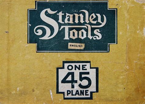 STANLEY 45 Box Labels | Vintage hand tools, Tool poster, Tool logo