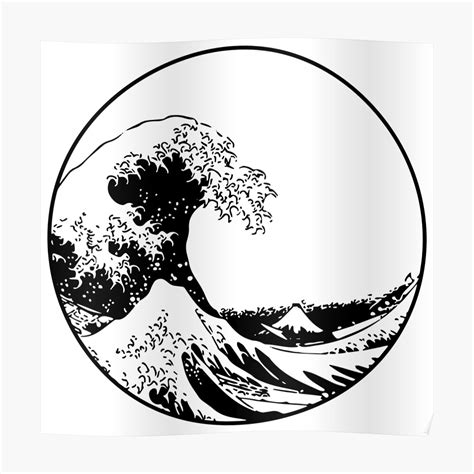 "The Great Wave off Kanagawa" Poster by kontorasuto | Redbubble