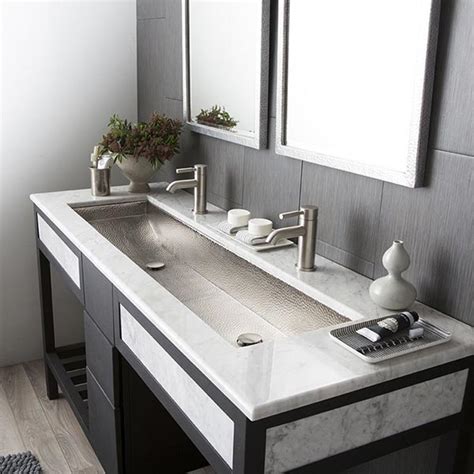 Stainless Steel Trough Sink Bathroom - Artcomcrea