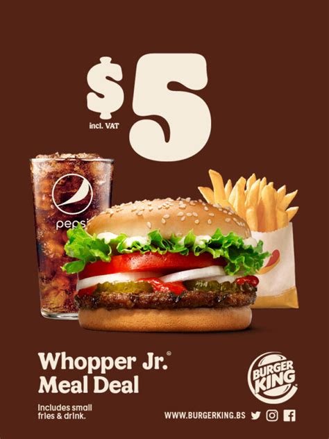 $5 Whopper Jr. Meal Deal at Burger King Nassau!