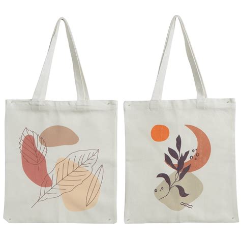 2Pcs Canvas Tote Bag for Women Aesthetic Tote Bag Reusable Flower Tote ...