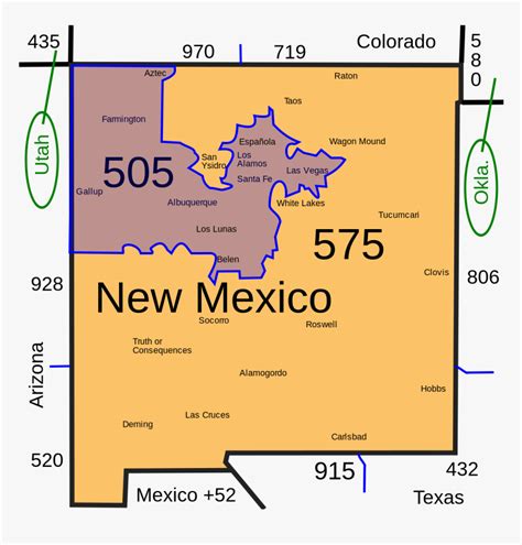 New Mexico Area Code Map World Map Atlas | Images and Photos finder