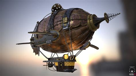 SteamPunk Airship, Adrian Alanis | Steampunk airship, Airship ...