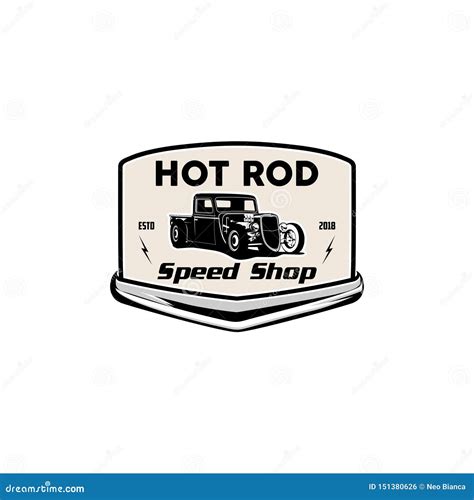 Hot Rod Speed Shop Logo Vector Stock Vector - Illustration of garagehot ...