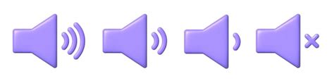 Premium Vector | Set of purple sound icons with different signal levels ...