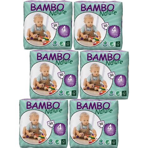 Bambo Nature Baby Diapers Classic, Size 4 (15-40 lbs), 360 Count (2 ...