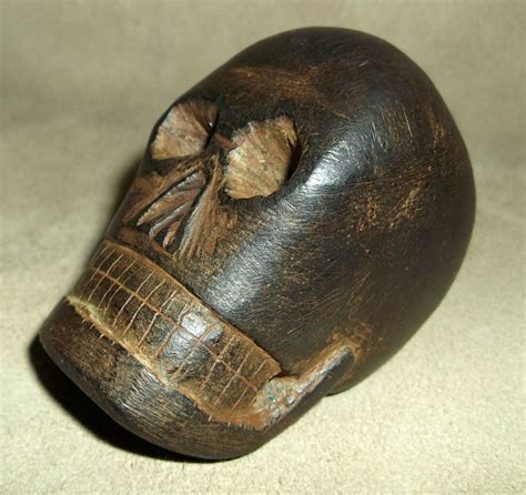 Very Old Rare Stone Indian Artifact Human Skull Effigy Native American ...